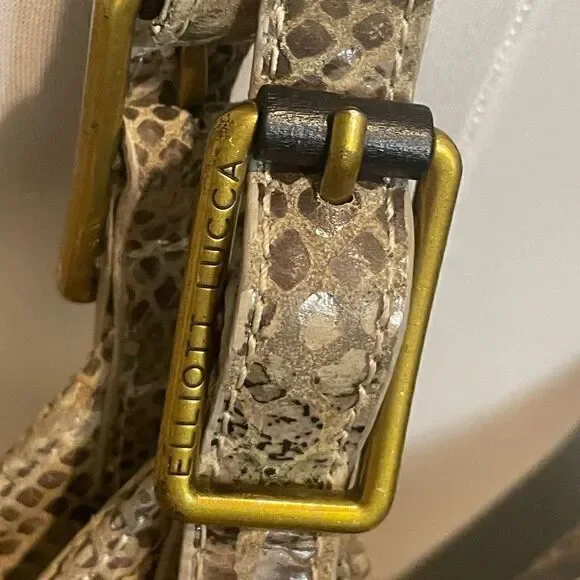 Elliot Lucca Sintra Snakeskin print embossed leather handbag - Picture 8 of 12